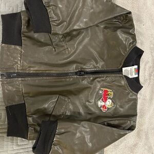 Peanuts Brown Kids Jacket with Black Accents